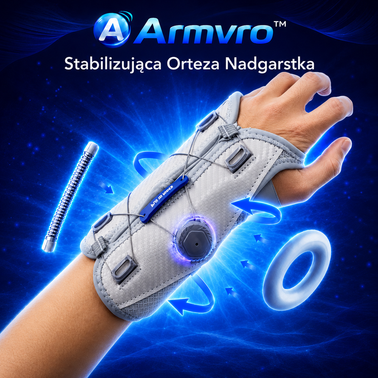Armvro™ - Orteza nadgarstka z regulacją docisku