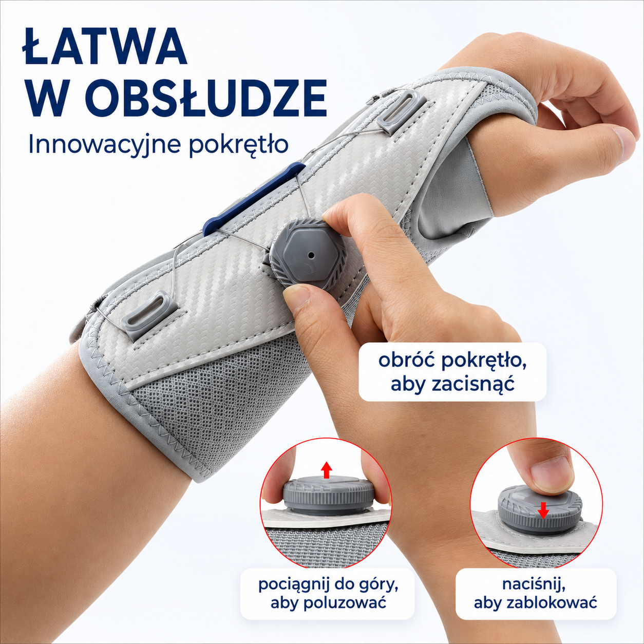Armvro™ - Orteza nadgarstka z regulacją docisku
